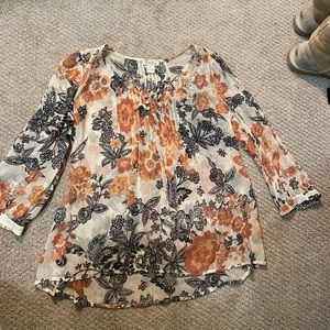 Sheer medium lucky brand blouse